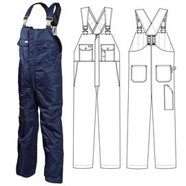 Зимний полукомбинезон 42B-TWILL-15 на стеганой подкладке