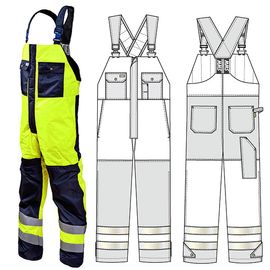 Зимний полукомбинезон дорожника 43AC-TWILL FT-15/71 на стеганой подкладке