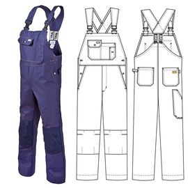 Летний полукомбинезон 71KA-FAS-14 из хлопка FAS (360 г/кв. м) с наколенниками