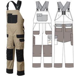 Полукомбинезон 84K-P•154-6/90 из смесовой ткани