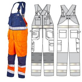 Летний полукомбинезон дорожника 92T-P154-77/15 из смесовой ткани