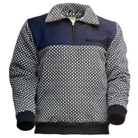 Свитер рабочий бело-синий мужской 757-PHM-14/14 из искусственного меха