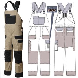 Полукомбинезон 84K-CY-6/90 из смесовой ткани