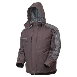 Зимняя серая укороченная куртка пилот (бомбер) 622S-TWILL-55