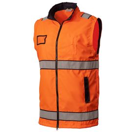 Жилет сигнальный оранжевый на подкладке из сетки 526-NEG-77/14, вид спереди