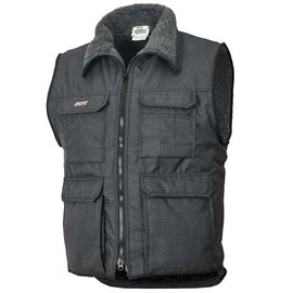 Жилет рабочий утеплённый 515T-KS-59 на подкладке из искусственного меха, вид спереди