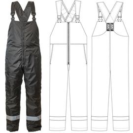 Зимний мужской полукомбинезон на стеганой подкладке 42MD-Taslan-90