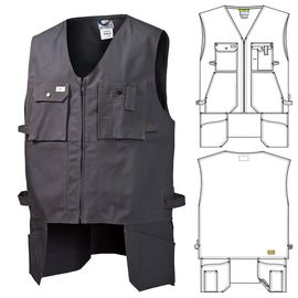 Летний жилет-разгрузка 511TT-FU-55 из стопроцентного износостойкого плотного хлопка FU (375 граммов на квадратный метр)