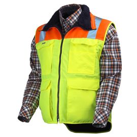Жилет утеплённый сигнальный 515H-BT/NEG-71/77 на подкладке из искусственного меха
