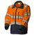 Куртка сигнальная летняя мужская дорожного рабочего оранжево-синяя 4676ND-P154-77/15 со световозвращающими лентами