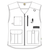 Летний жилет садовода 511C-P159-81 с девятью карманами, эскиз, вид спереди