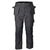 Брюки рабочие мужские летние тёмно-серые 255KP-FU-555 из плотного хлопка 100% с наколенниками и 12 карманами,вид спереди