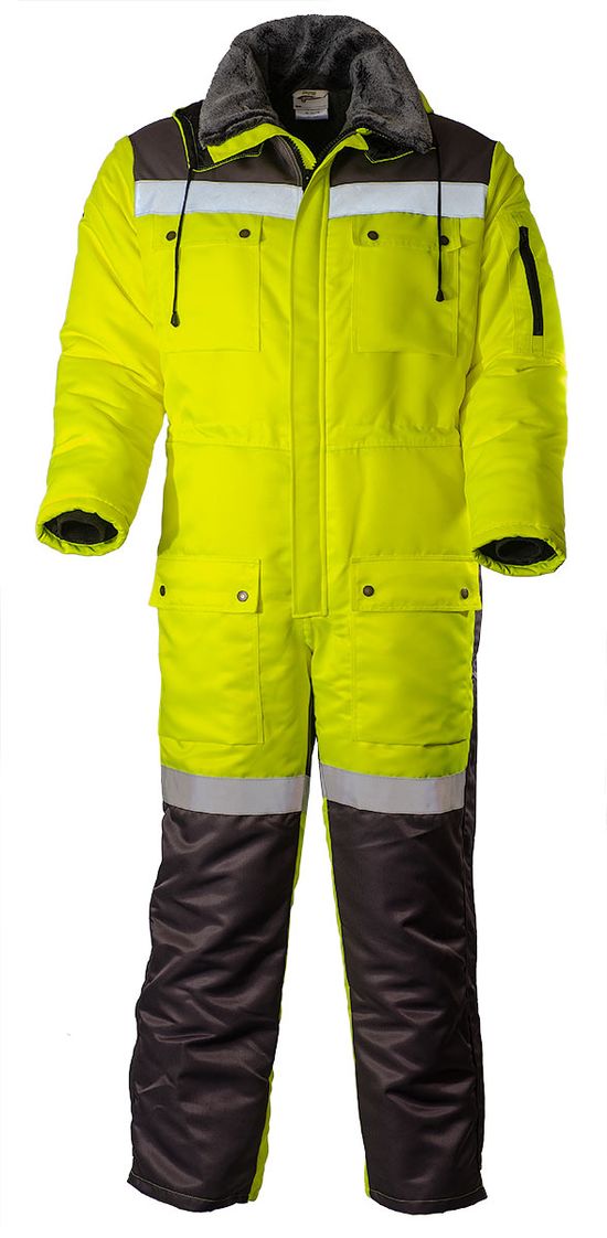 Зимний экстремальный комбинезон с капюшоном  8831F-PP-71/55  с комбинированным утеплителем для зимней рыбалки и покатушек на снегоходе