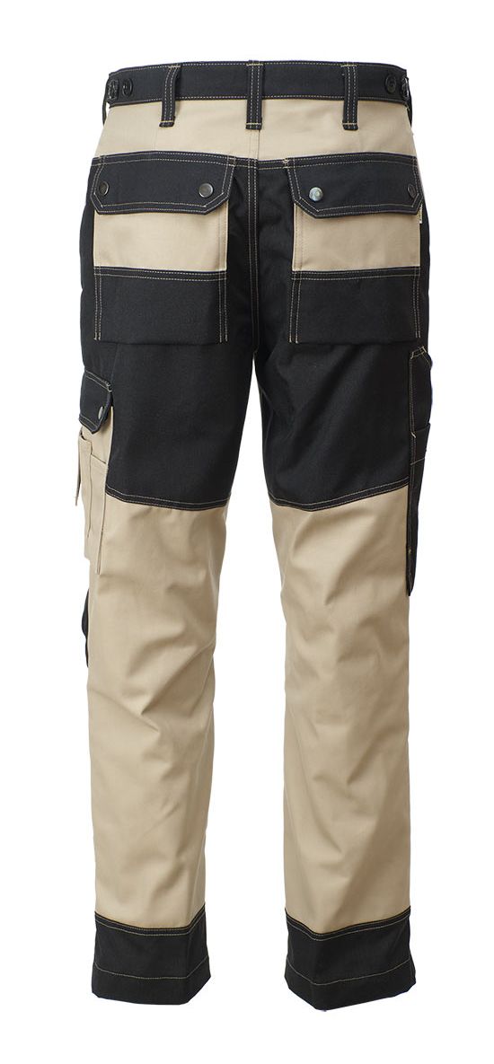 Летние рабочие двухцветные брюки из смесовой ткани 250K-CY-6/90, вид сзади