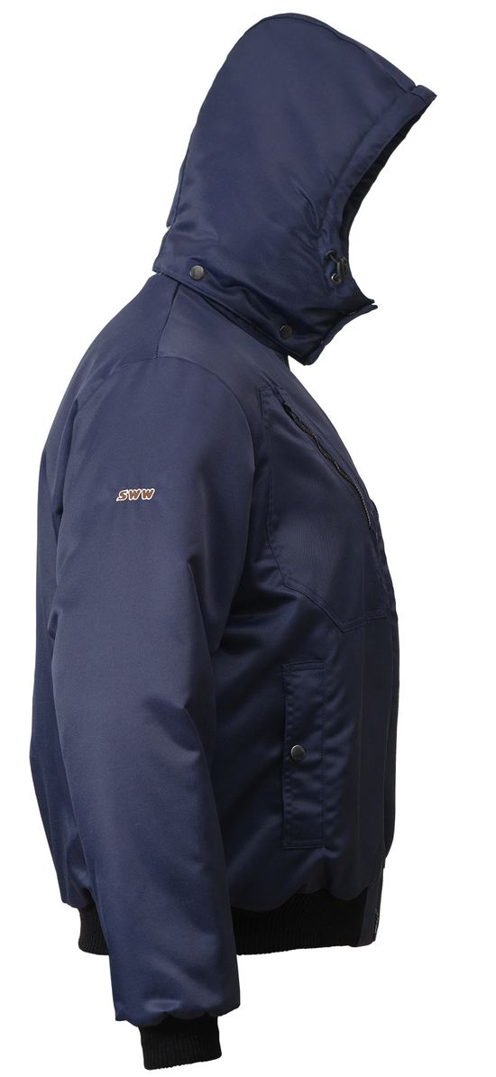 Зимняя куртка  укороченная (пилот) 442KC-TWILL-14 на стеганой подкладке, вид справа