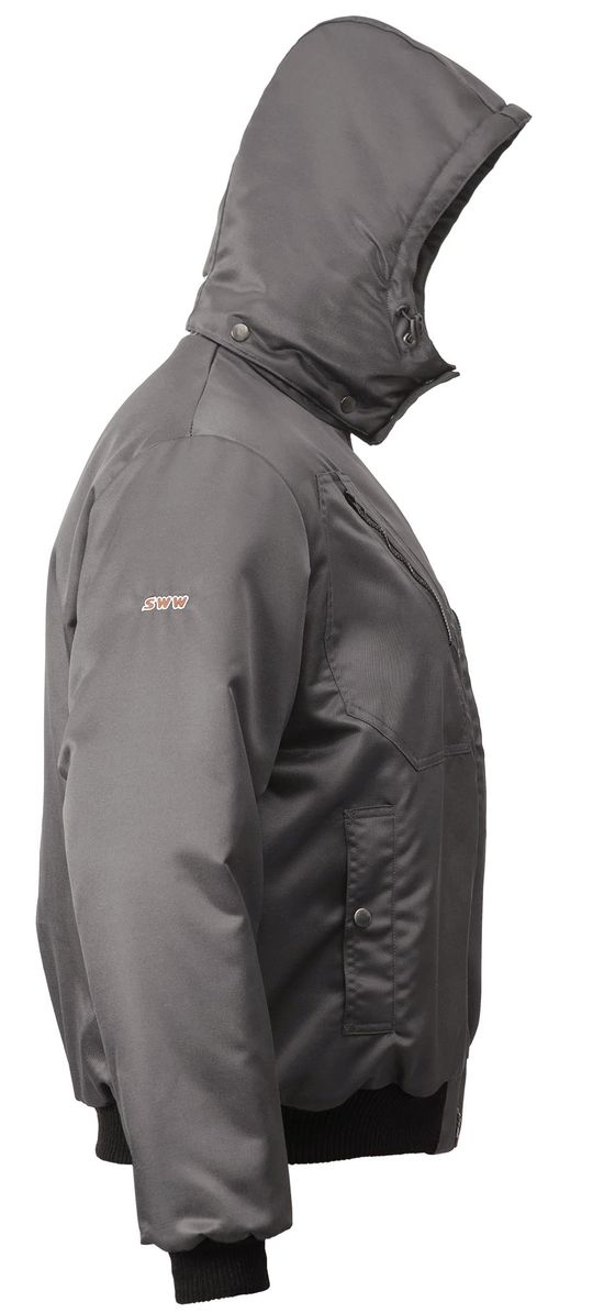 Зимняя укороченная куртка пилот (бомбер) 456KC(442KC)-TWILL FZ-58, вид справа