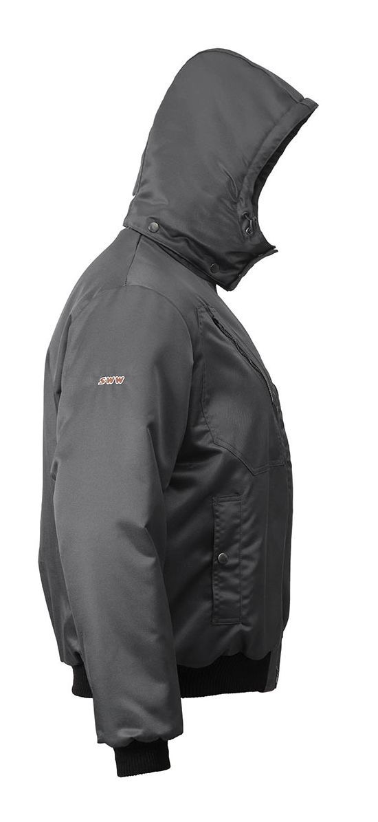 Зимняя куртка  укороченная (пилот) 442KC-TWILL-55 на стеганой подкладке, вид справа