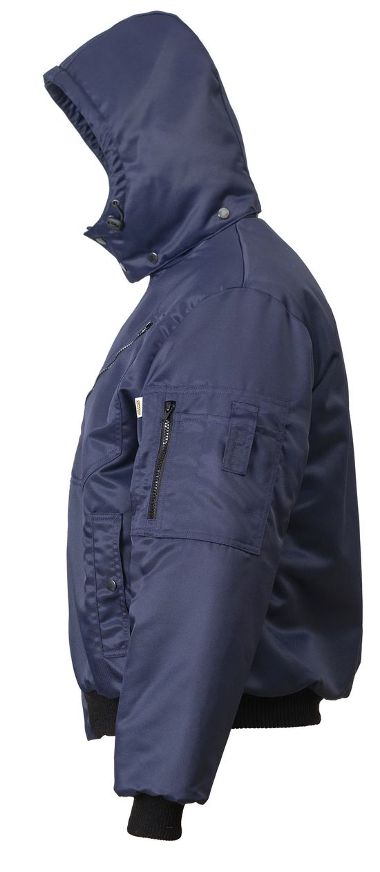 Зимняя куртка  укороченная (пилот) 442KC-TWILL-14 на стеганой подкладке, вид слева