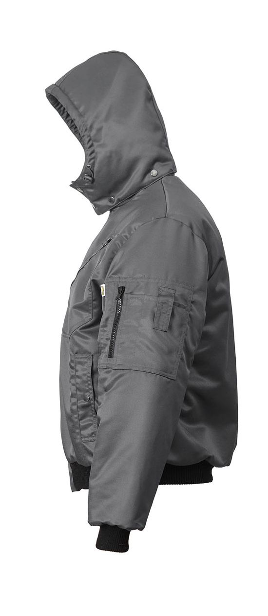 Зимняя куртка  укороченная (пилот) 442KC-TWILL-55 на стеганой подкладке, вид слева