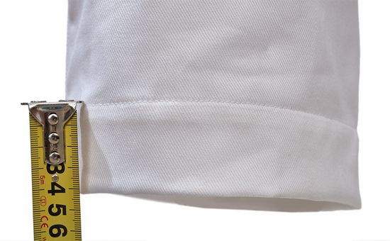 Белый рабочий летний полукомбинезон 55M-EASN-00/55 из хлопка, широкая подгибка низа