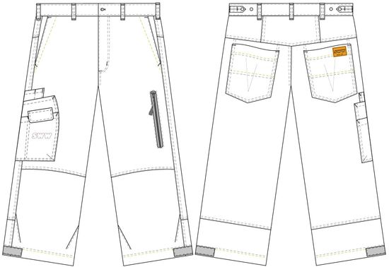 бриджи рабочие мужские 222B-CAN-90 эскиз