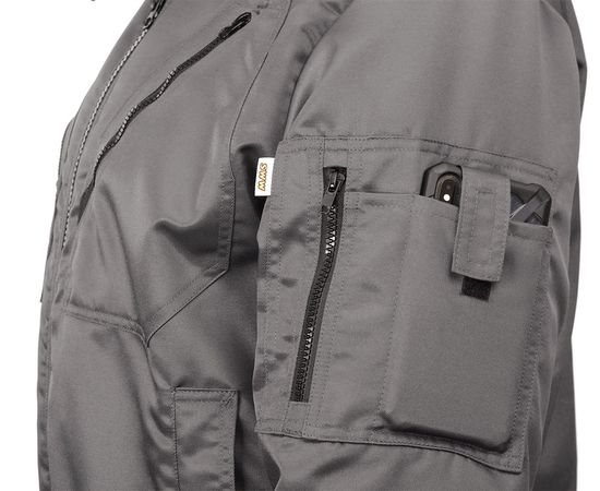 Зимняя укороченная куртка пилот (бомбер) 456KC(442KC)-TWILL FZ-58, карман для смартфон на рукаве