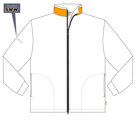 Толстовка флисовая 760B-FLIS-55/77, эскиз, вид спереди