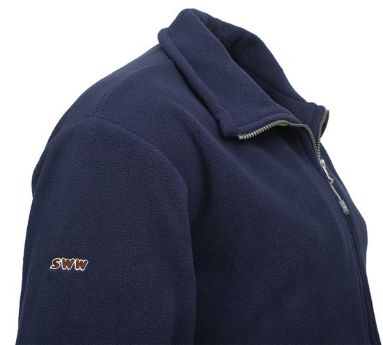 Флисовая куртка двухцветная 760B-FLIS-14/71 с карманами, вышивка на правом рукаве