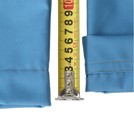 Рабочий летний голубой мужской комбинезон 830-P165-11 из износостойкой смесовой ткани, широкая подгибка низа «Отпори и носи»