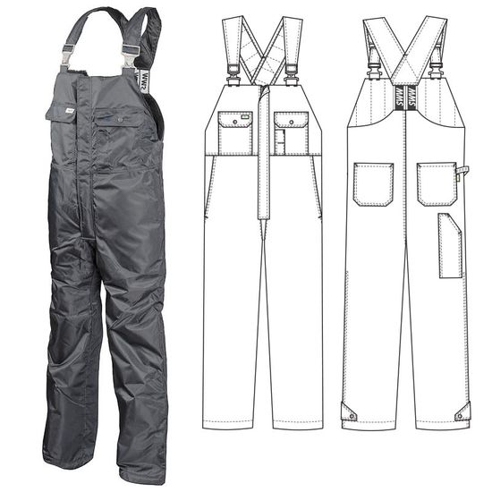 Зимний полукомбинезон 42AC-TWILL-55 на стеганой подкладке