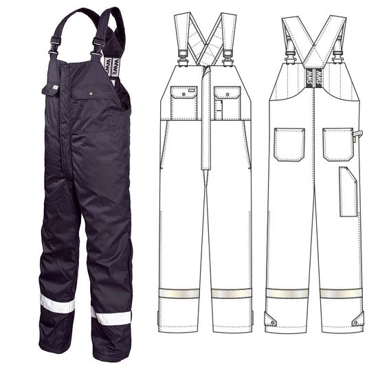 Зимний полукомбинезон 42R-TWILL-90 на стеганой подкладке