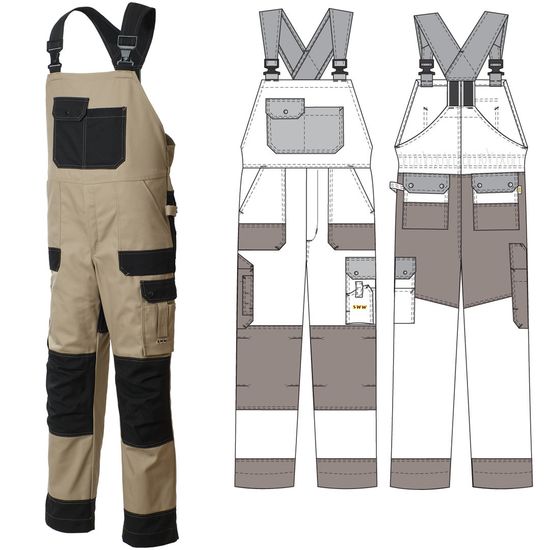 Полукомбинезон 84K-P•154-6/90 из смесовой ткани