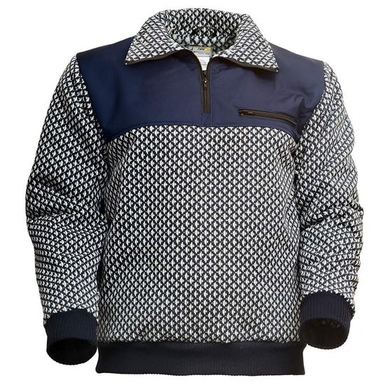 Свитер рабочий бело-синий мужской 757-PHM-14/14 из искусственного меха