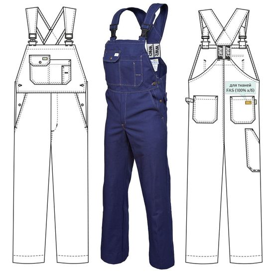 Летний полукомбинезон 71T-FU-14 из хлопка FU (375 г/кв. м)