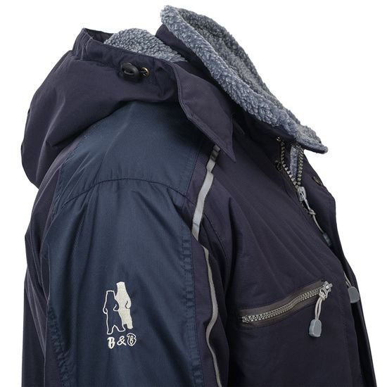 Зимняя укороченная куртка пилот (бомбер) 622S-TWILL-15, вышивка на рукаве