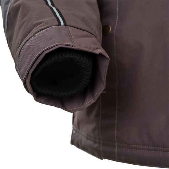 Зимняя серая укороченная куртка пилот (бомбер) 622S-TWILL-55, манжеты