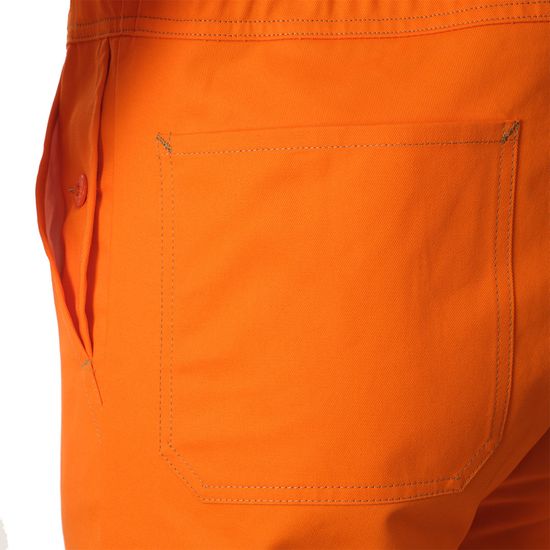 Оранжевый рабочий летний мужской комбинезон 827R-MU-75 из хлопка, задний карман