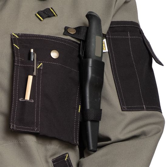 Куртка рабочая мужская 640K-CAN-7/90 из износостойкой смесовой ткани, крепление для ножа, карман для карандаша и ручки