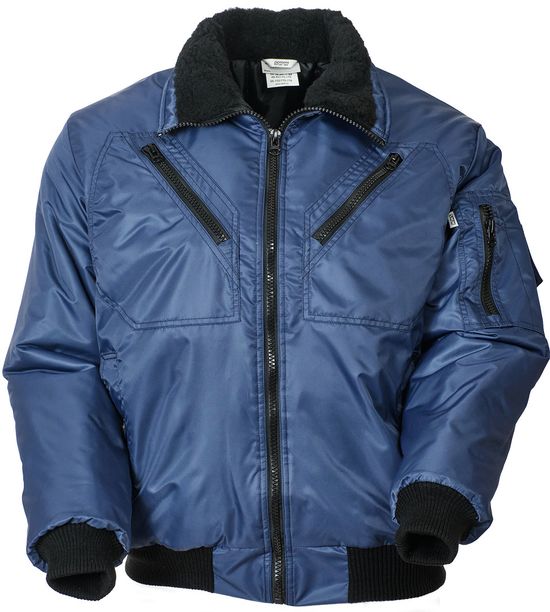 Зимняя куртка  укороченная (пилот) 456C(442C)-TWILL-14 на стеганой подкладке, вид спереди