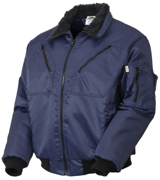 Зимняя куртка  укороченная (пилот) 442KC-TWILL-14 на стеганой подкладке, с отстегнутым капюшоном