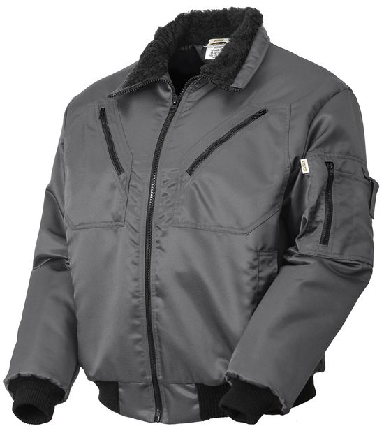 Зимняя куртка  укороченная (пилот) 442KC-TWILL-55 на стеганой подкладке, с отстегнутым капюшоном