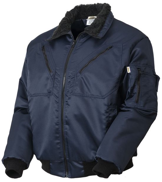 Зимняя куртка  укороченная (пилот) 442KC-TWILL-15 на стеганой подкладке, с отстегнутым капюшоном