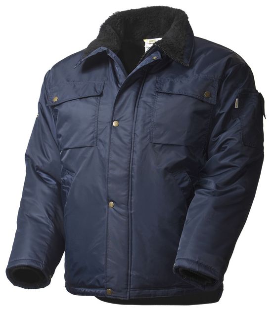 Зимняя куртка мужская рабочая 428•C-TWILL FT-15 на стеганой подкладке с удлиненной спинкой (с отстёгнутым капюшоном)