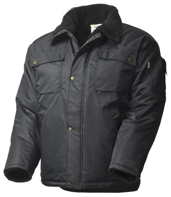 Зимняя куртка мужская рабочая 428-C-TWILL FT-90 на стеганой подкладке с удлиненной спинкой (с отстёгнутым капюшоном)