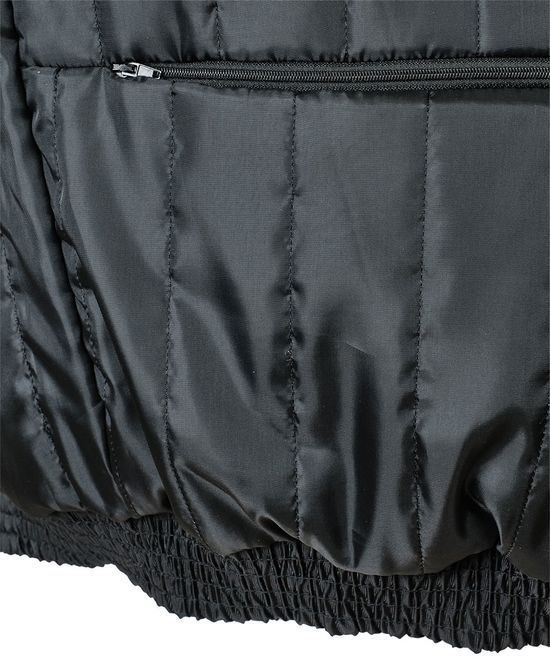 Демисезонная укороченная двухцветная чёрная/серая куртка SWW  пилот (бомбер) 456NU(442NU)-TASLAN-90/55 из прочного износостойкого полотна в розницу и оптом, молния в спинке для вышивки