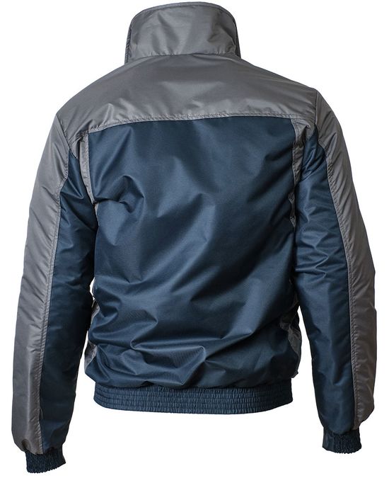 Демисезонная укороченная двухцветная синяя/серая куртка SWW  пилот (бомбер) 456NU(442NU)-TASLAN-15/55 из прочного износостойкого полотна, вид сзади