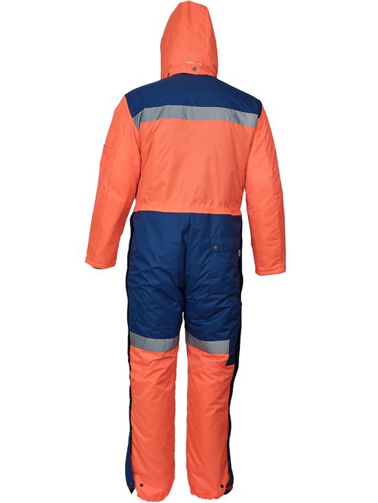 Рабочий зимний мужской комбинезон 8831-TWILL FT-717/16 на подкладке из искусственного меха. Вид сзади