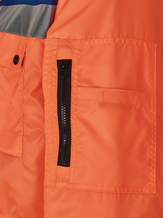 Рабочий зимний мужской комбинезон 8831-TWILL FT-717/16 на подкладке из искусственного меха. Карманы на левом рукаве