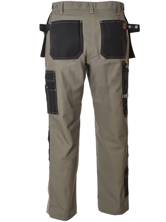 Летние рабочие брюки 255A-CAN-7/90 из плотной износостойкой смеcовой ткани, вид сзади