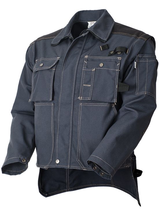 Куртка рабочая мужская летняя 450T-CAN-15/90 с отстёгивающимися рукавами, нижние передние отлётные карманы пристёгнуты внутрь, размер 48-50, рост 170-176